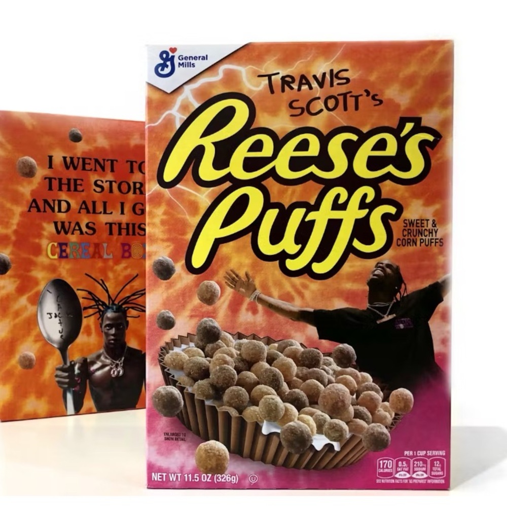 Travis Scott's Reese's Puffs Cereal Box